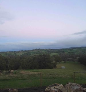 The spectacular morning view of Neerim South from Vivere Retreat