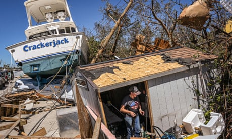 Debris in the aftermath of the hurricane in Fort Myers, Florida.