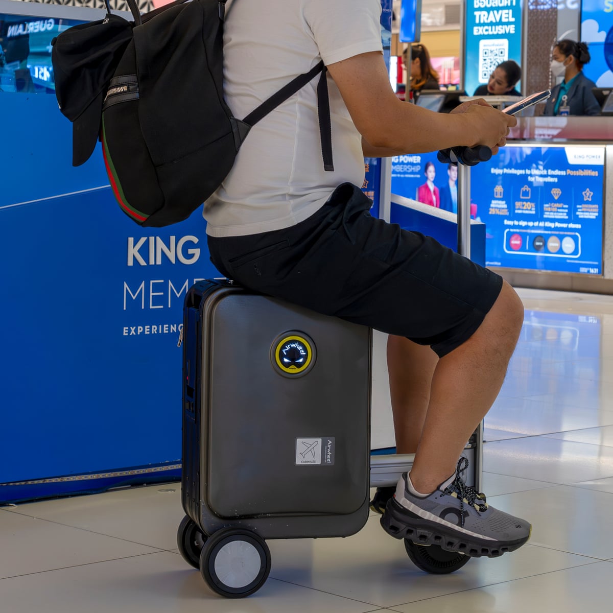 Rideable Suitcase Scooter Carry On Bag Rideable Luggage Trolley