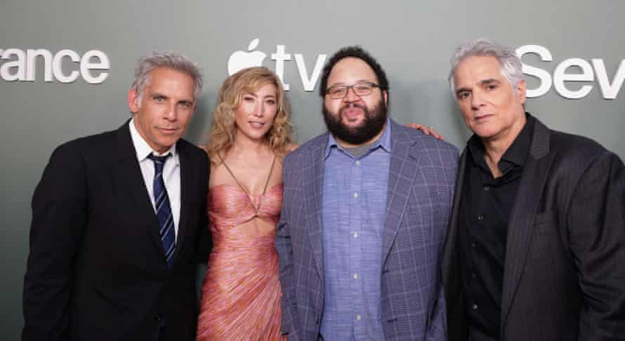Ben Stiller, Dishne Lachman, Zach Cherry, and Yul Vasquez at the finale of Severance.