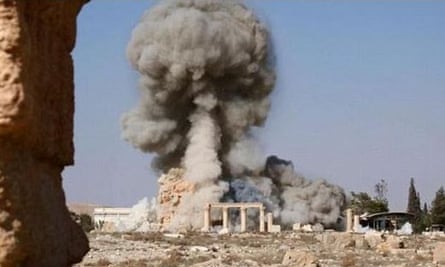 Destruction of the temple of Baalshamin in Palmyra by Isis