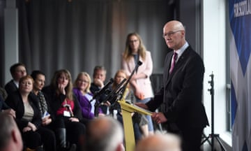 SNP leader John Swinney at the launch of the general election campaign