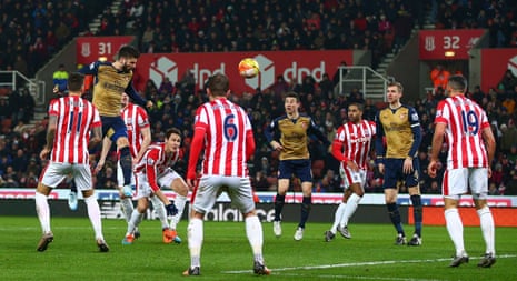 Giroud almost scores, but for Butland’s reactions.