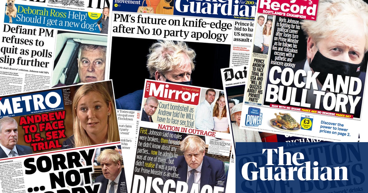 ‘Disgrace’: what the papers said as Boris Johnson faces calls to resign