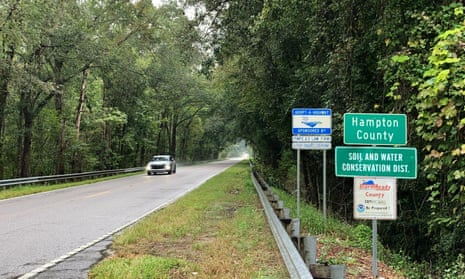 A sign welcomes people to Hampton County, South Carolina. The Murdaugh family has long held huge power in this rural slice of the state.