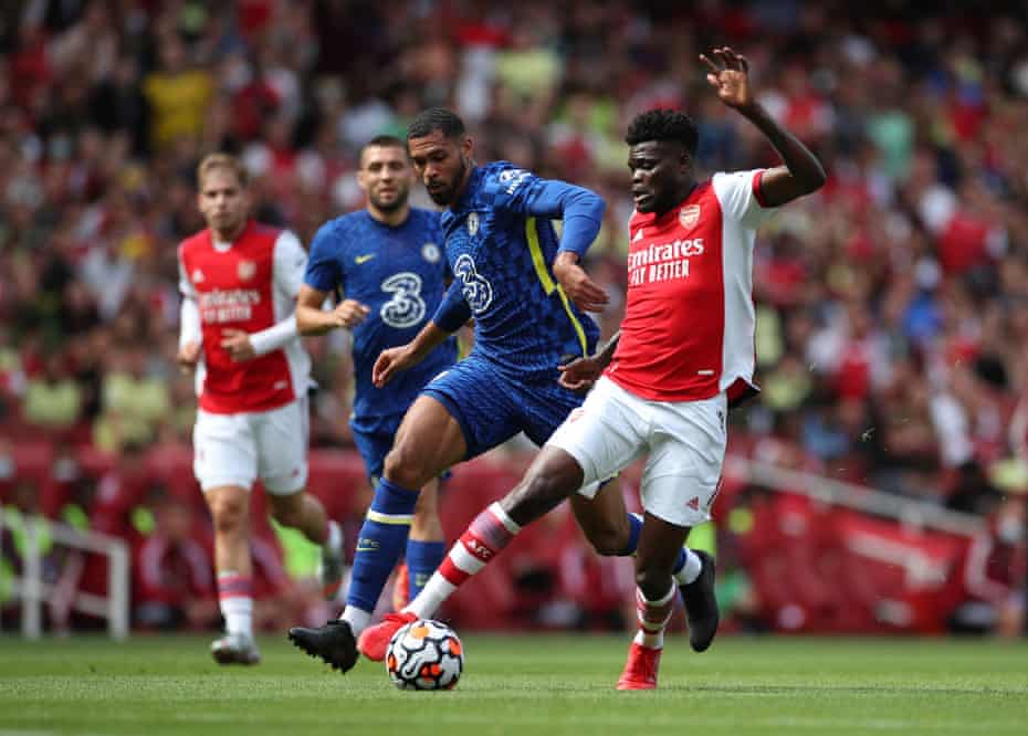 Thomas Partey d'Arsenal en action lors du match de pré-saison avec Chelsea.