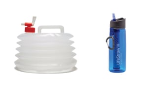 foldable water carrier and water bottle