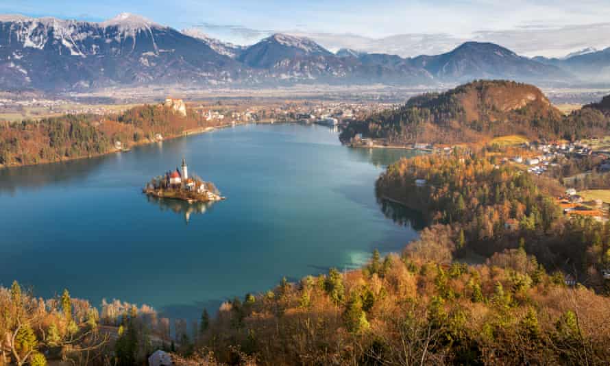 View of Bled Lake and Island from Osojnica Hill, Bled