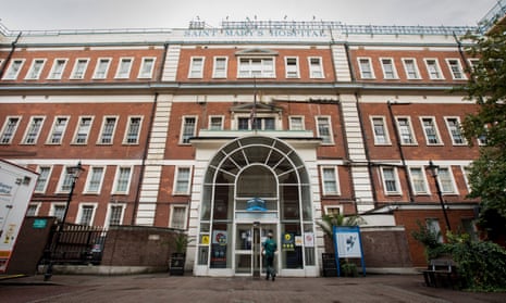 St Mary's hospital in Paddington, west London.