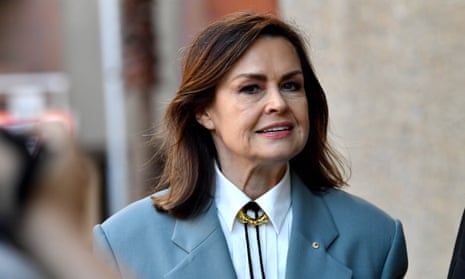 Lisa Wilkinson arrives at the federal court of Australia.