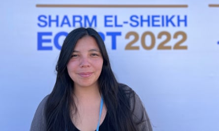 Activist Lesley Muñoz Rivera at COP27.