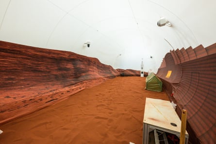 a simulated section of Mars terrain