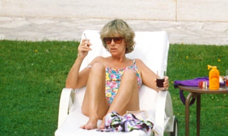 Camilla on a sunlounger in 1992