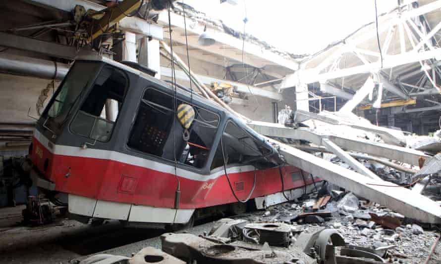 Russian ballistic missile hit the Saltiv streetcar depot as a result of another shelling of Kharkiv, northern Ukraine.