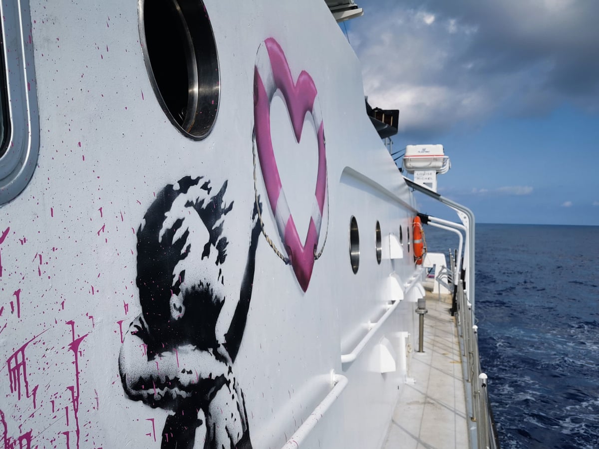 Banksy funds refugee rescue boat operating in Mediterranean | Refugees |  The Guardian