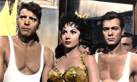 Gina Lollobrigida avec Burt Lancaster et Tony Curtis dans Trapeze (1956).