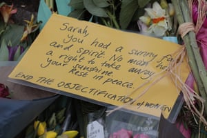 The Sarah Everard memorial on Clapham Common