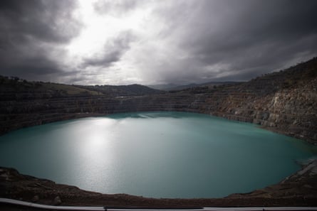 The open cut pit at Newcrest’s goldmine in Cadia in 2023