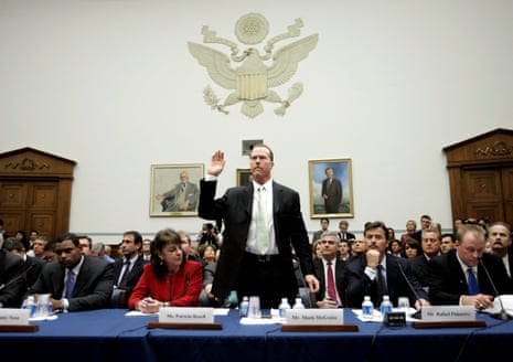 Mark McGwire is sworn in at a 2005 hearing by the House Government Affairs Committee looking into the use of steroids among MLB players.