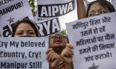 India: four men arrested after women stripped naked and paraded in Manipur  | India | The Guardian