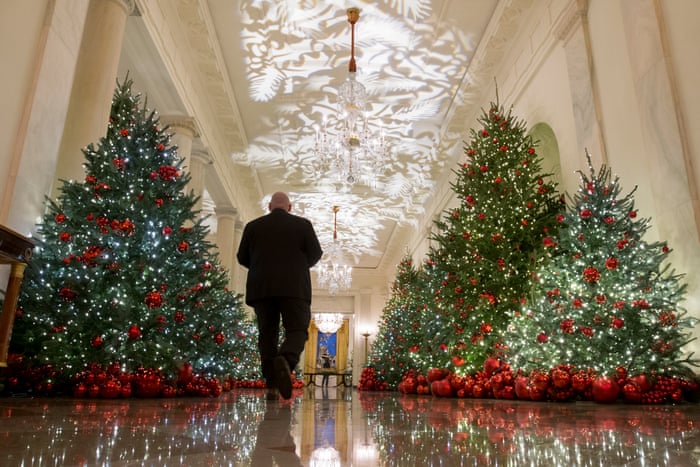Christmas Decorations At The White House In Pictures Us News The Guardian Saint Louis Skyline 2022 White Hiuse Holiday Decor