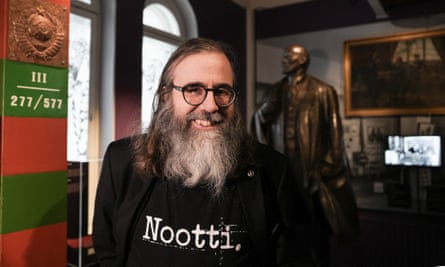 Kalle Kallio inside the museum