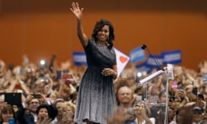 Michelle Obama speaks at a rally in support of Hillary Clinton on Thursday in Phoenix, Arizona.