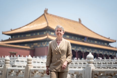 Yvette Cooper visiting the Forbidden City in Beijing.