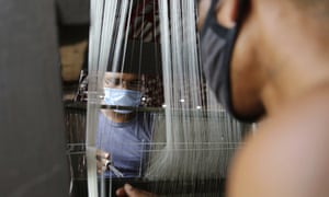 A silk factory on the outskirts of Jammu, India.