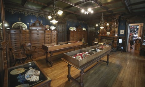 The nineteenth century “Belle Epoque” hall of the fan hand-making museum is pictured in Paris on Wednesday.