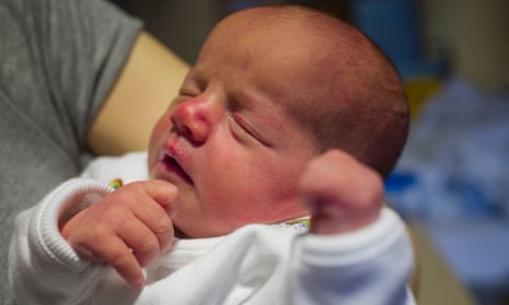 A newborn baby at the Liverpool Women's hospital