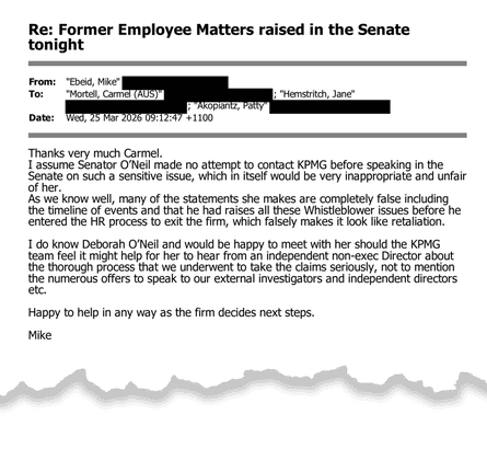 Email from Michael Ebeid.