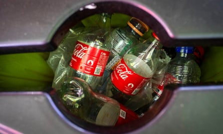 A bin fills up at one of the Olympic refreshment venues