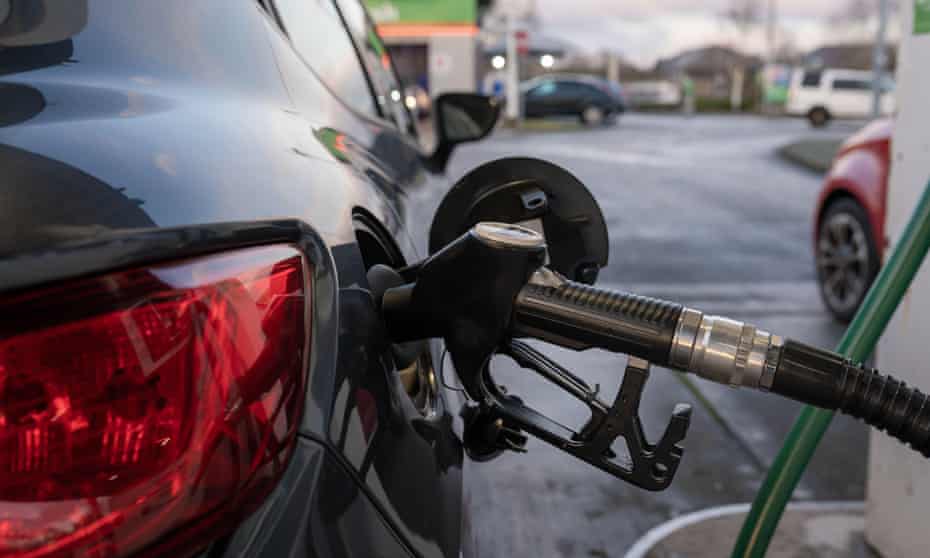 Car being refuelled