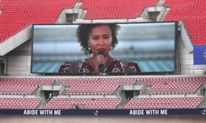 A recording of Emeli Sande, who has sung at gigs hosted by MelodyVR, singing Abide With Me plays on screens ahead of the FA Cup final this month.