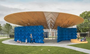 Like a rustic flying saucer ... digitally rendered design for Francis Kéré’s Serpentine pavilion.