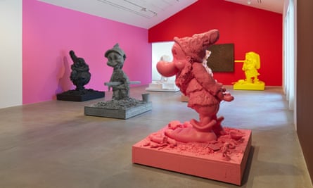 Sculptures in a large gallery