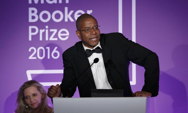 Small firm, big win … Oneworld author Paul Beatty, accepting the 2016 Man Booker Prize for The Sellout