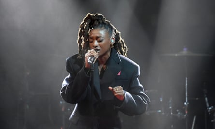 Little Simz performs after winning the Mercury Prize during the 2022 Mercury Prize.