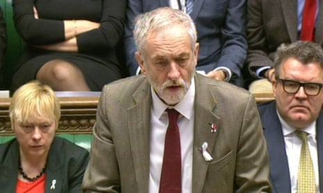 Jeremy Corbyn at prime minister’s questions