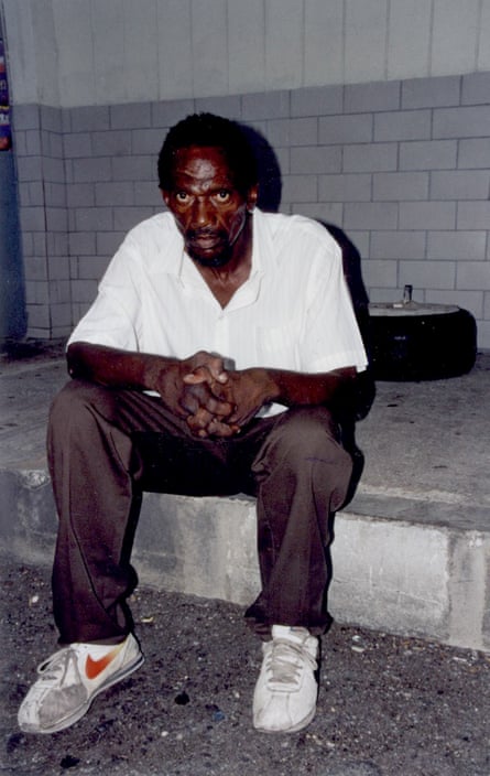 Richard Austin in the Kingston commercial district of Cross Roads in 2003.