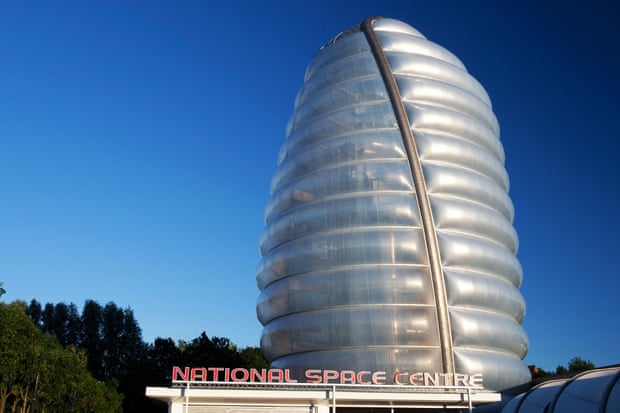 A pair of rockets enveloped in a mysterious cocoon … the National Space Centre, Leicester.