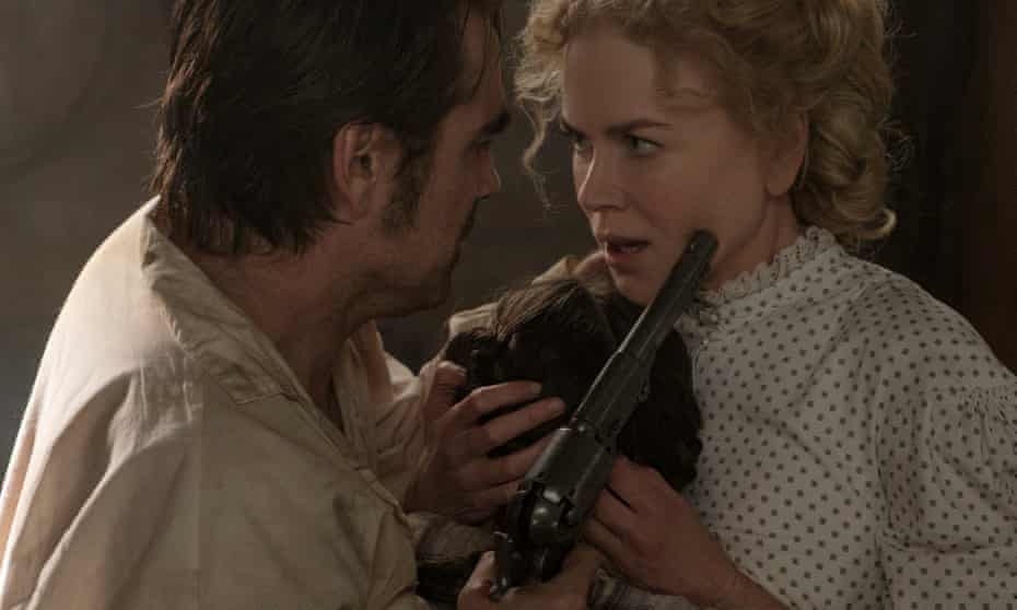 Intimate danger … Colin Farrell and Nicole Kidman in The Beguiled.