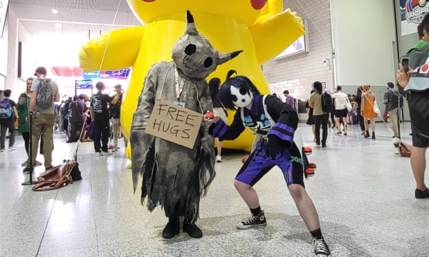 ‘So many people wanted to take our pictures’ … Chris and Kasper.