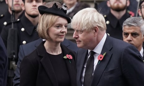 Liz Truss and Boris Johnson