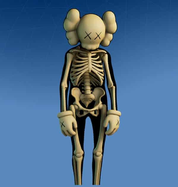 Halloween special … the Kaws Skeleton Skin outfit for Fortnite players.