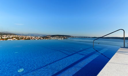Here to infinity: the pool at the Hotel Ola.
