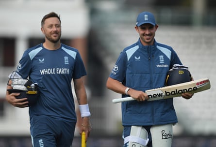 Ollie Robinson (left) and Josh Tongue at Lord’s on Wednesday. The pair will be hoping to continue their fine Test form against Pakistan.