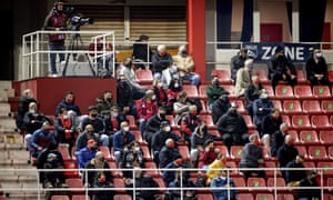 The crowd during the World Cup qualifying match between Gibraltar and the Netherlands.