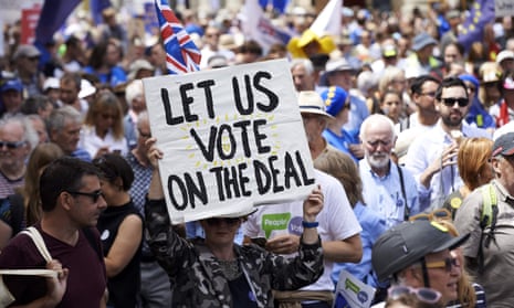 A people’s vote demonstration in June.